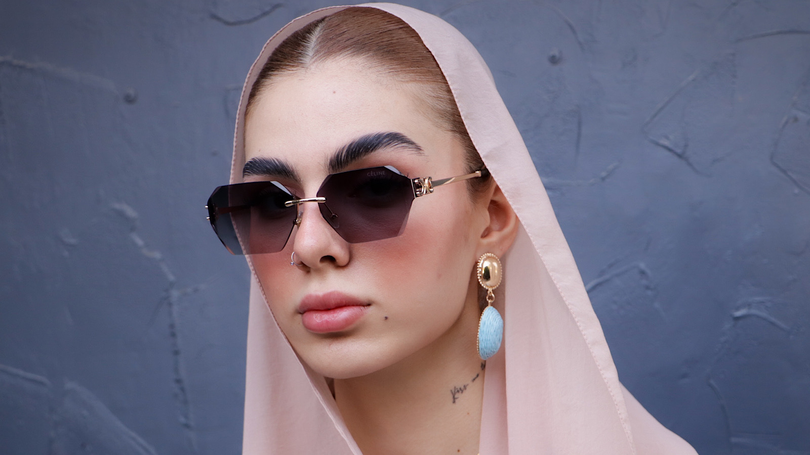 عینک آفتابی چند ضلعی سلین فریم لس